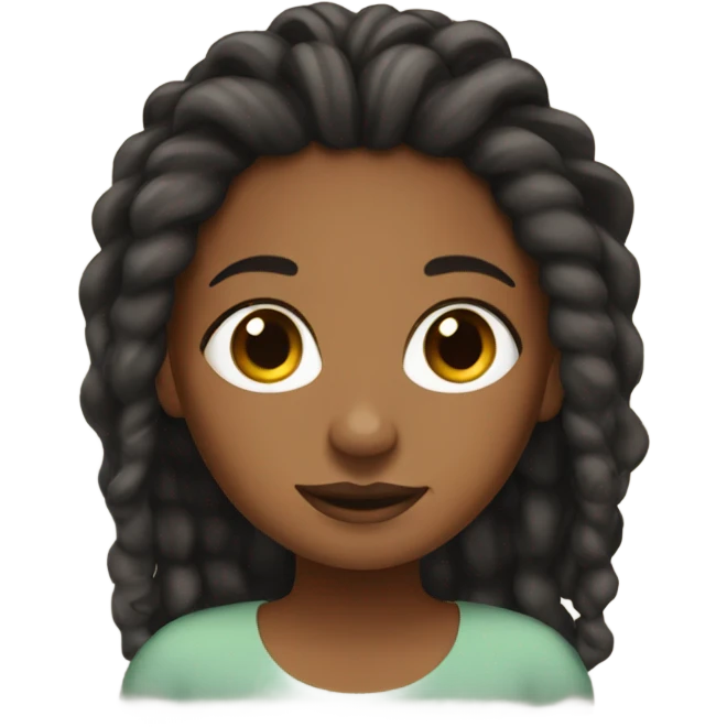 brown girl with locs  emoji