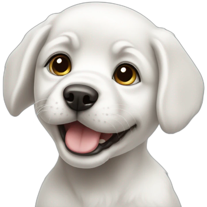 white-small-cute-puppy-dog emoji