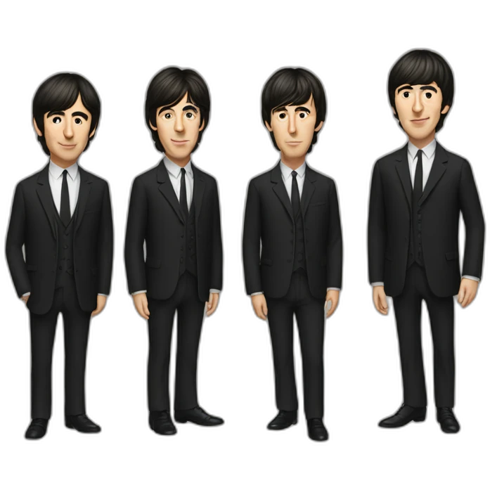 the Beatles four guys emoji
