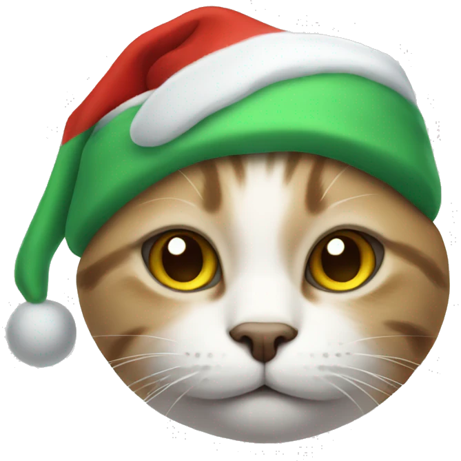 cat in a santa hat emoji
