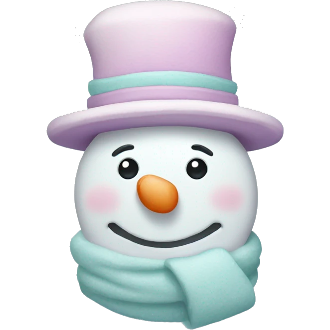 Pastel Snowman  emoji