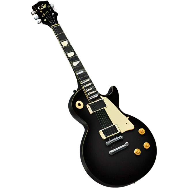 Black gibson les paul guitar  emoji