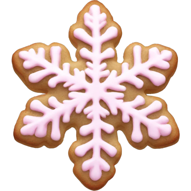 pale pink snowflake cookie emoji