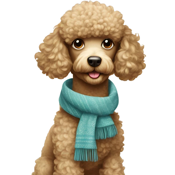 Poodle with a scarf emoji