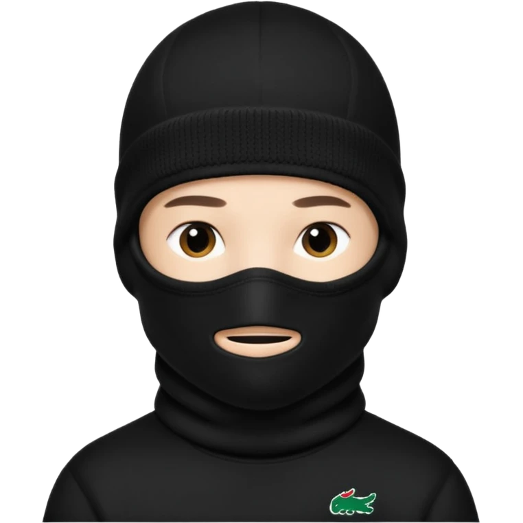  boy lacoste balaclava black lacoste emoji