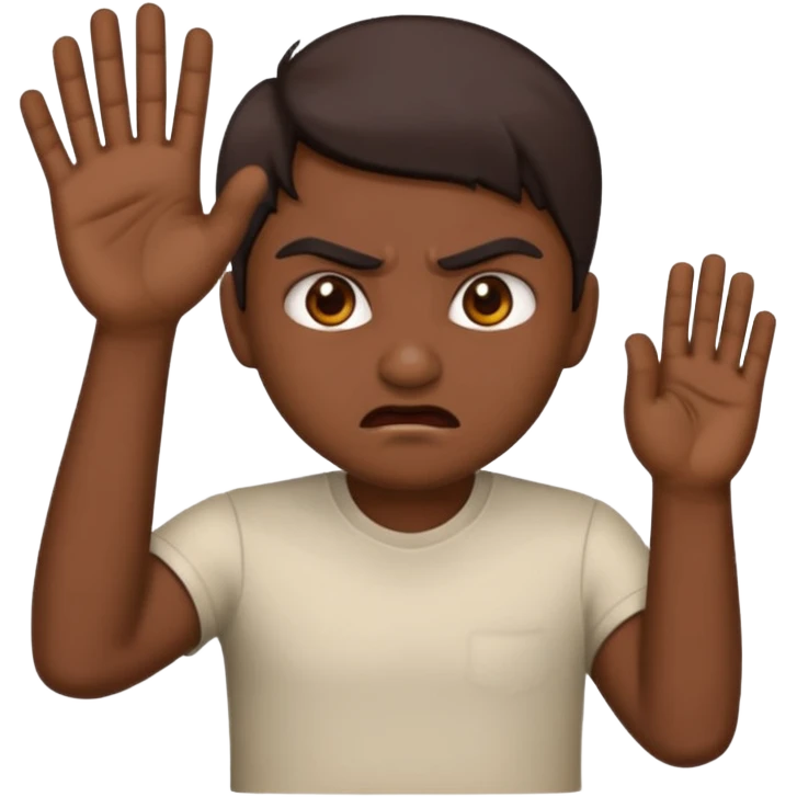 Indian emoji mad with hand slapping emoji