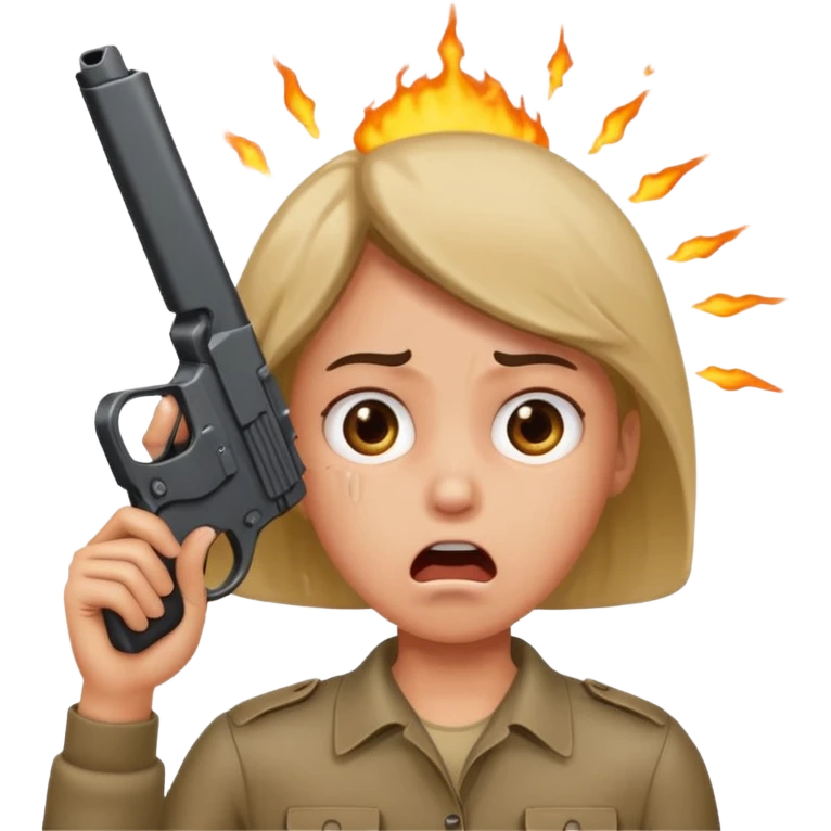 Person with gun to head emoji