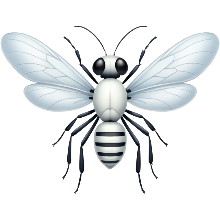 white bug with wings emoji