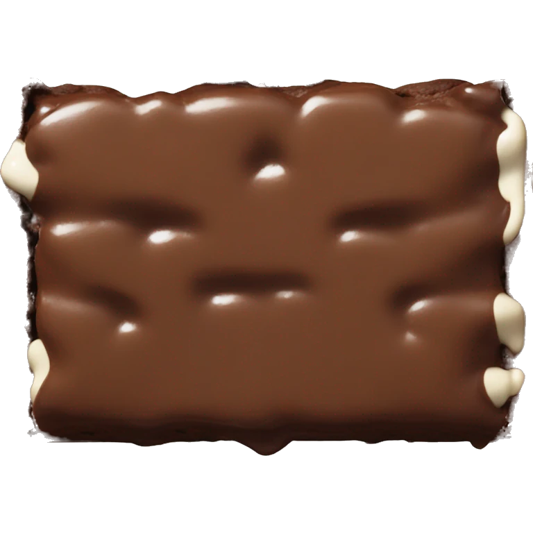 Brownie glazed with chocolate  emoji