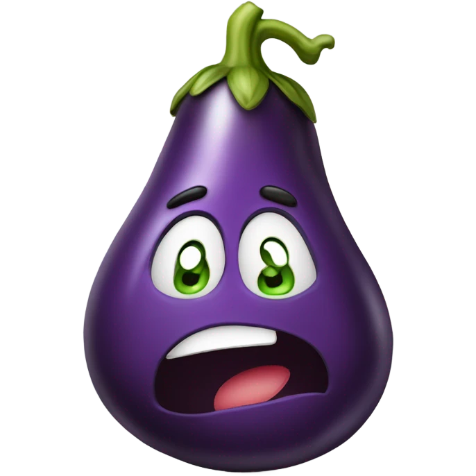 big eggplant throwing up emoji