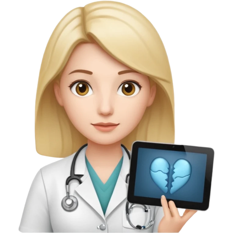 female doctor and ultrasound technician emoji