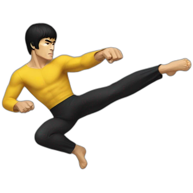 bruce lee kick emoji