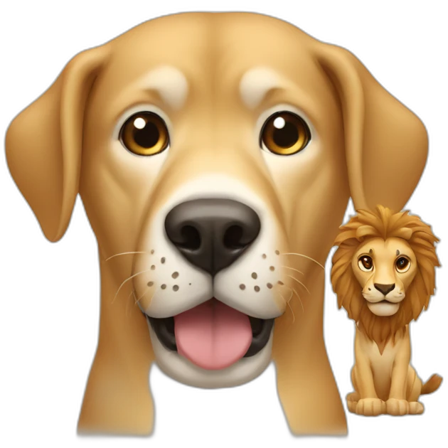 Dog y lion emoji
