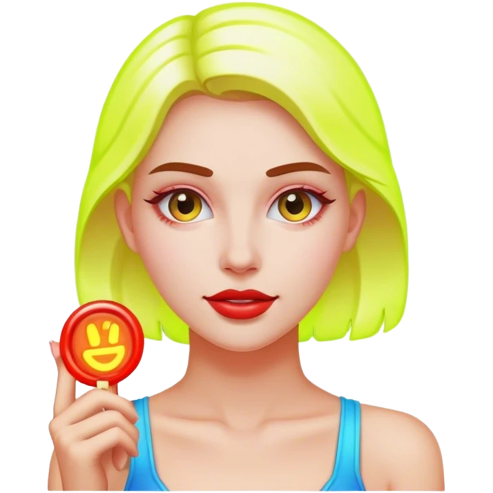 Neon sinboard lady emoji