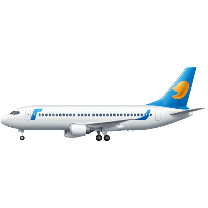 A commercial airplane with the Framer logo on the tail wing. emoji