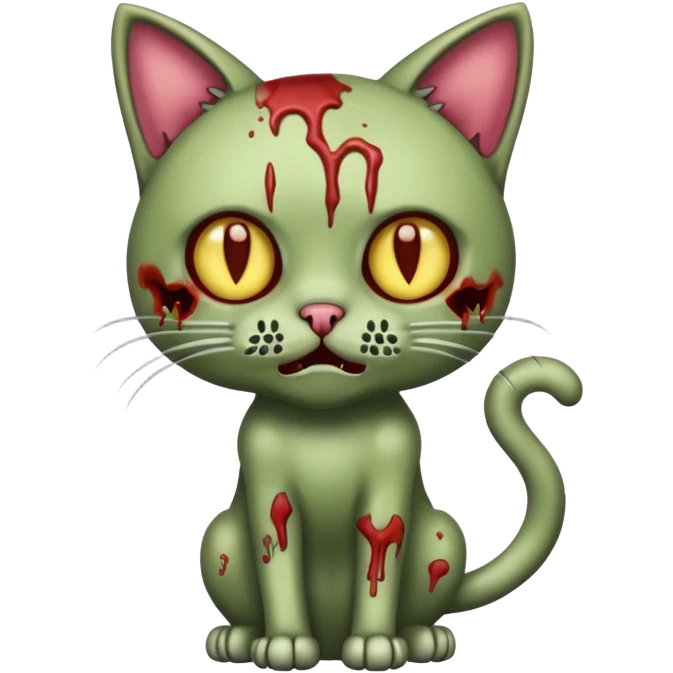 zombie cat full body emoji
