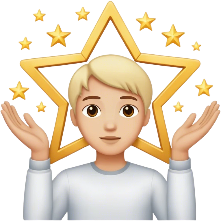 constructing a dream star with your hands emoji