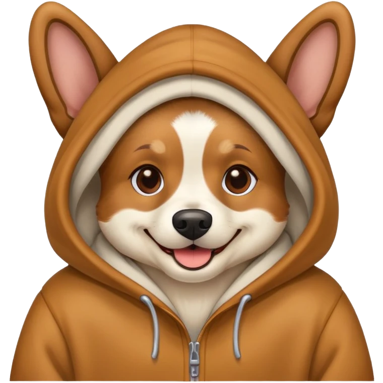 Dog wearing a hoodie  emoji