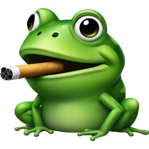 frog smoking emoji