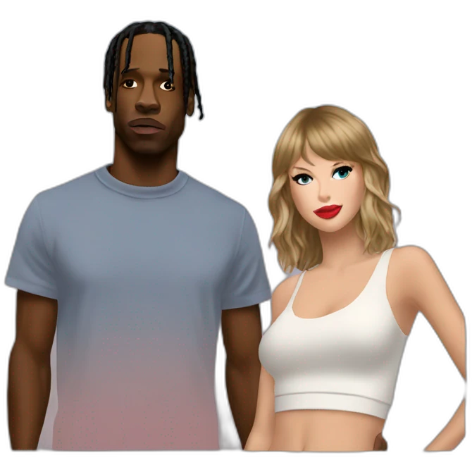 travis scott and taylor swift album cover emoji