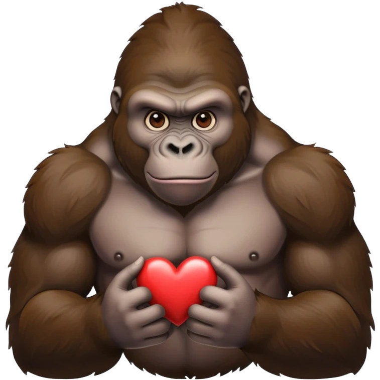 Gorilla with a heart  emoji