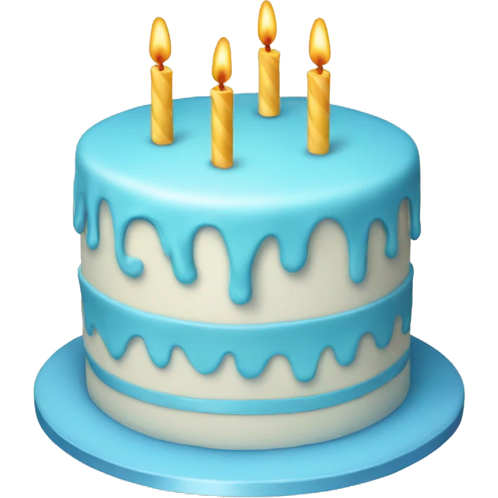 Light blue birthday cake  emoji