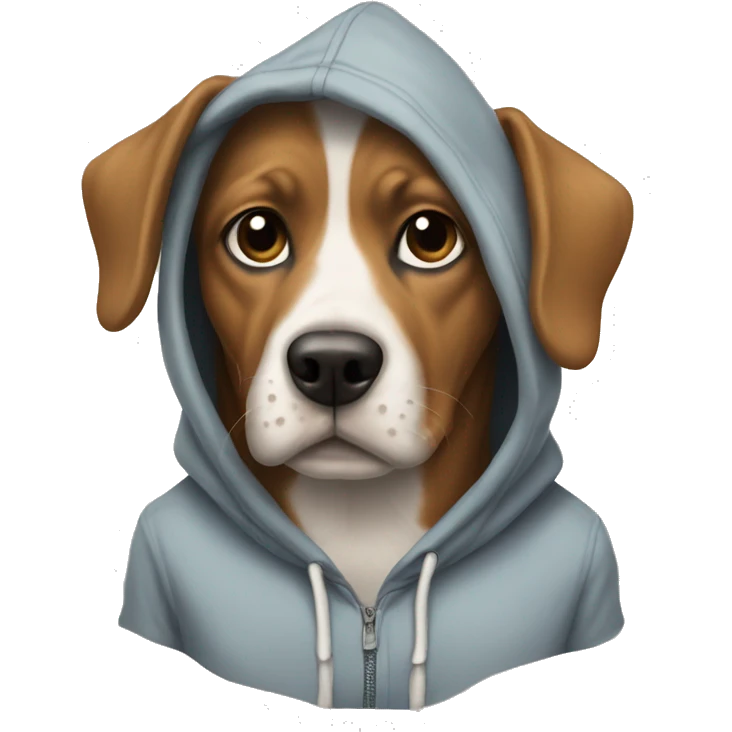 Dog with a hoodie emoji