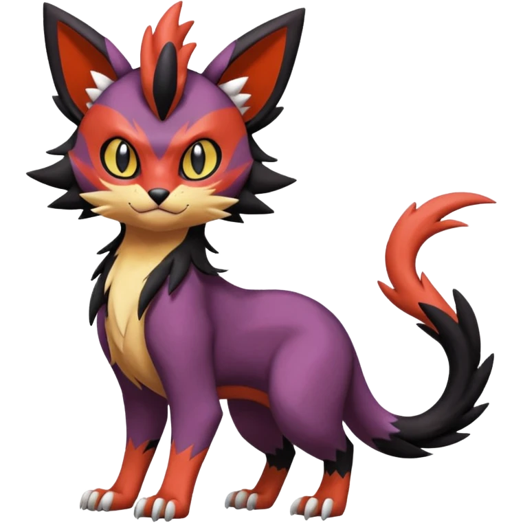 Liepard-Noivern-Litten-Sprigatito-Pokémon-fusion-creature (full body) emoji