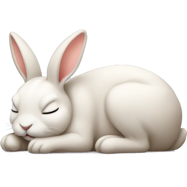 Bunny sleeping emoji