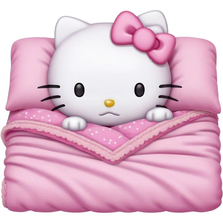 hello kitty sleeping in bed emoji