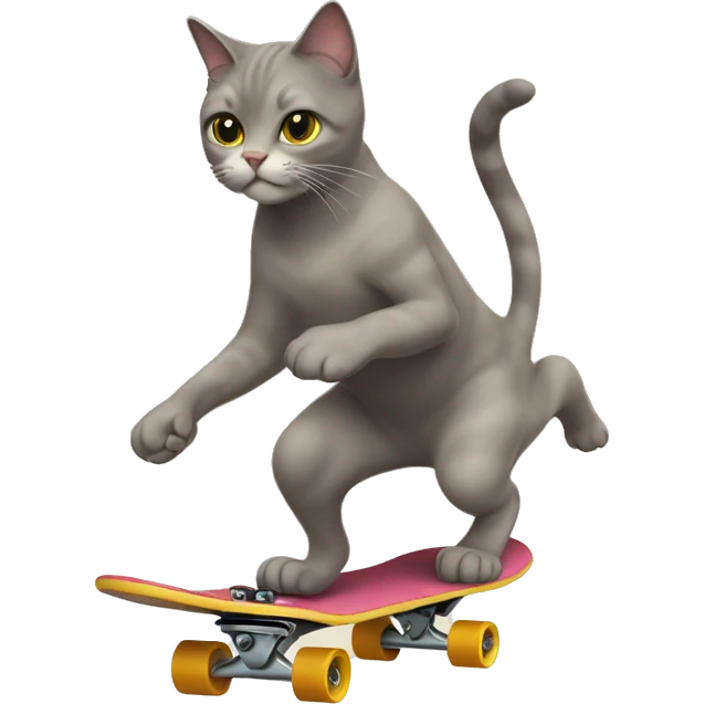 a cat on a skateboard emoji
