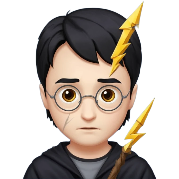 Harry potter with lightening scar on forehead emoji