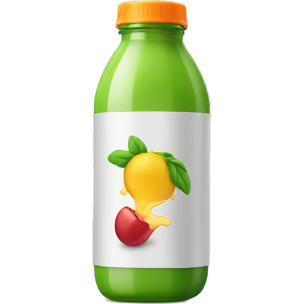 juice bottle with cap popping off emoji