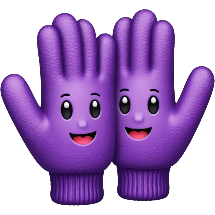 Fuzzy Gloves,colorful emoji