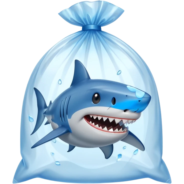 shark in plastic bag emoji
