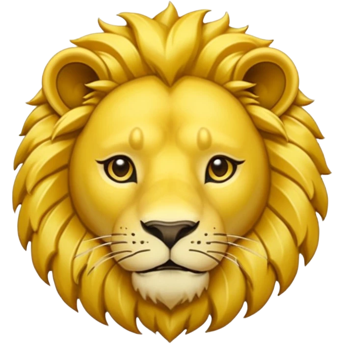 Fais une pièce d'or détailée avec l'inscription F, Fcoins. et un lion dessiné vue de côté en 2D emoji