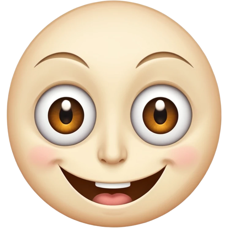 grinning face with one large and one small eye, cartoonish emoji