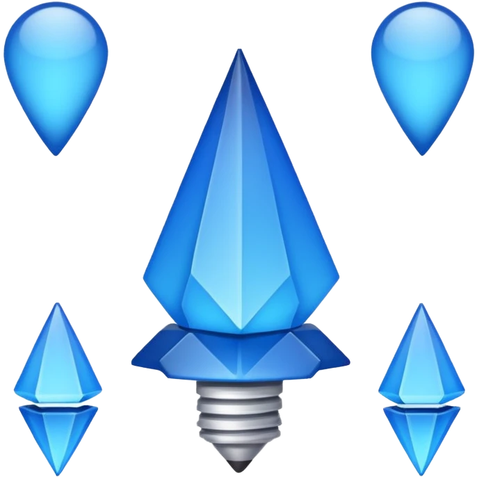 Point blue emoji