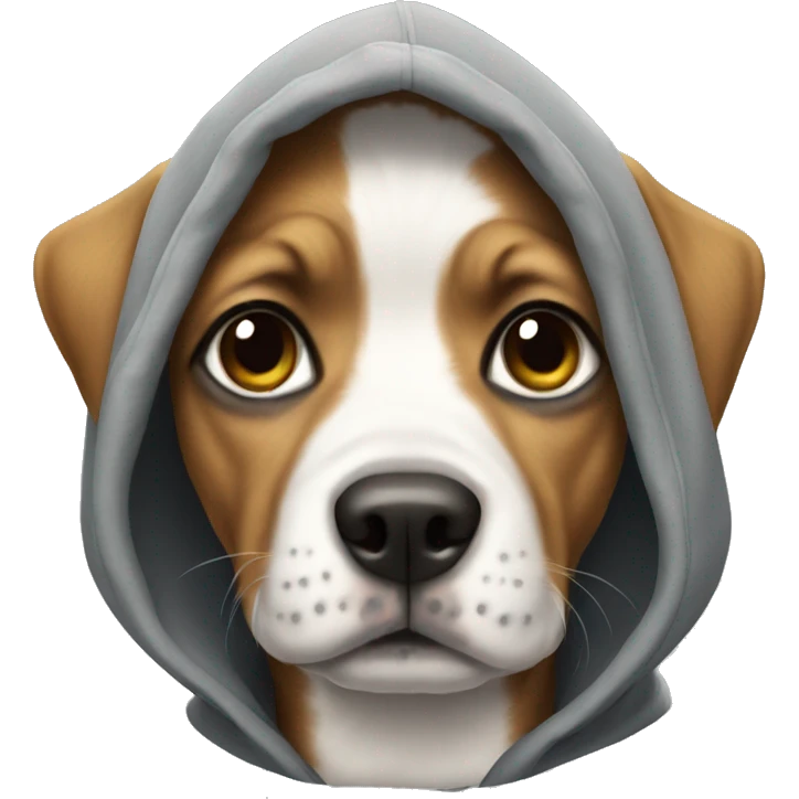 Dog with a hoodie emoji