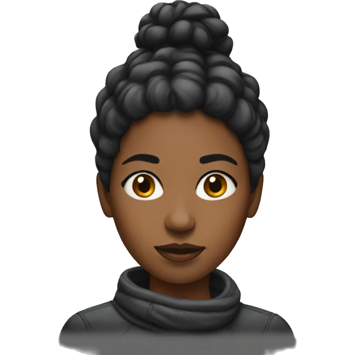 Black woman super cold  emoji