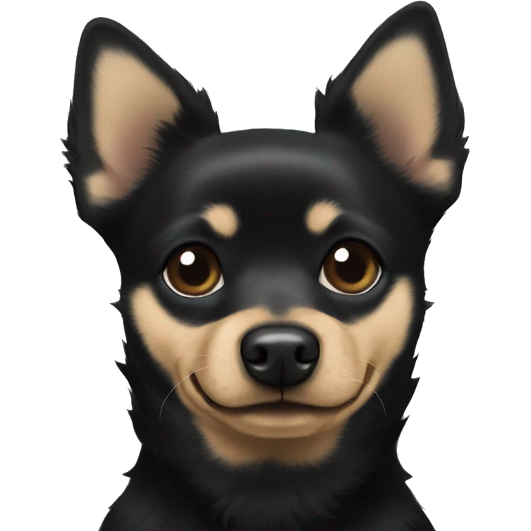 Black schipperke half chihuahua mix emoji