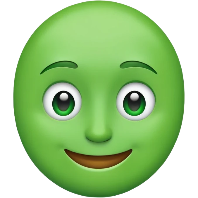 green face emoji with smile emoji