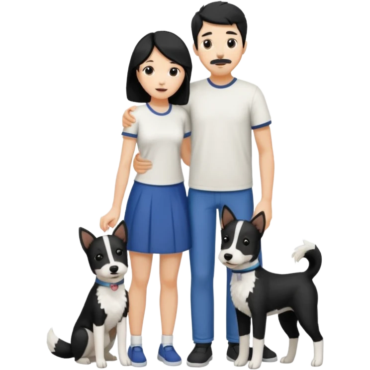 Quiero una pareja con un perro Fox terrier emoji