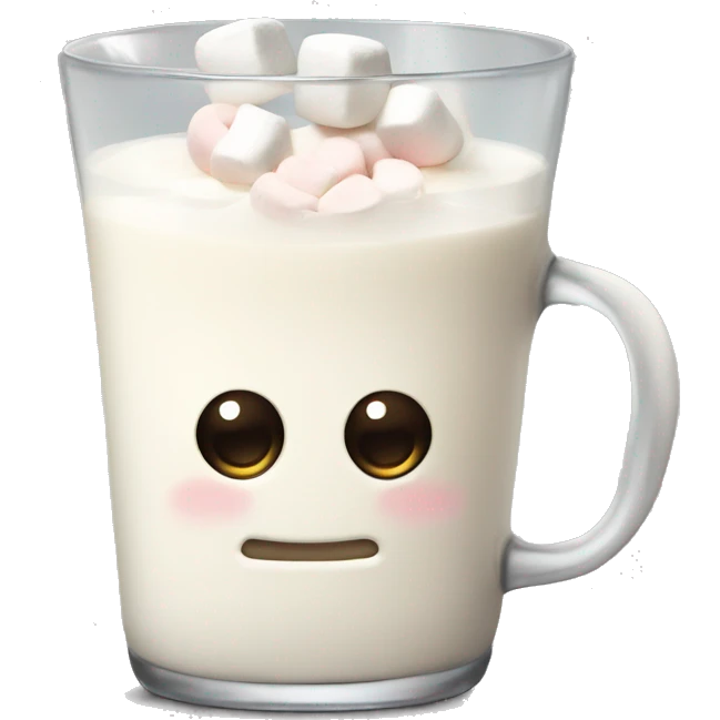 Hot milk with marshmallows emoji