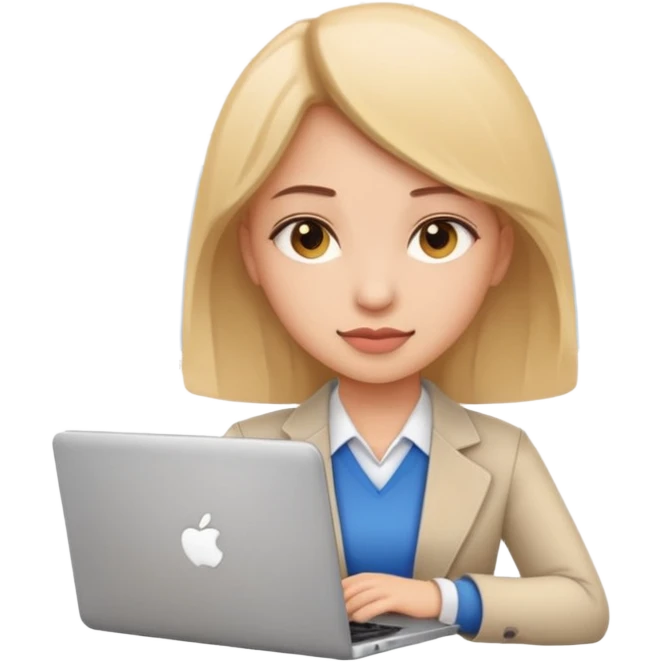 girl analyst with a laptop and bar charts emoji emoji