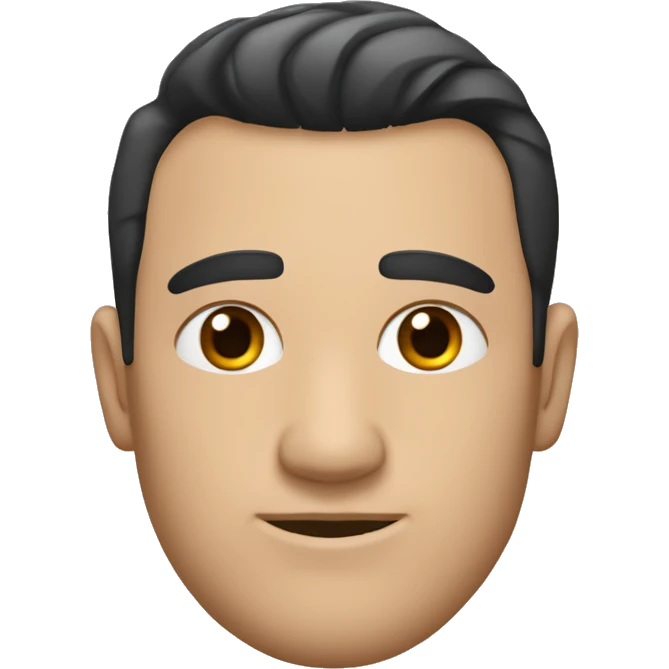 Hombre con cejas gruesas y arete negro en la oreja izquierda emoji