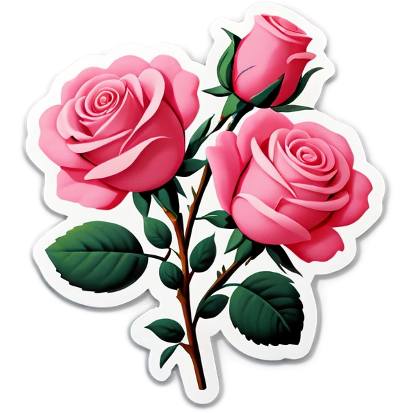 small pink roses emoji