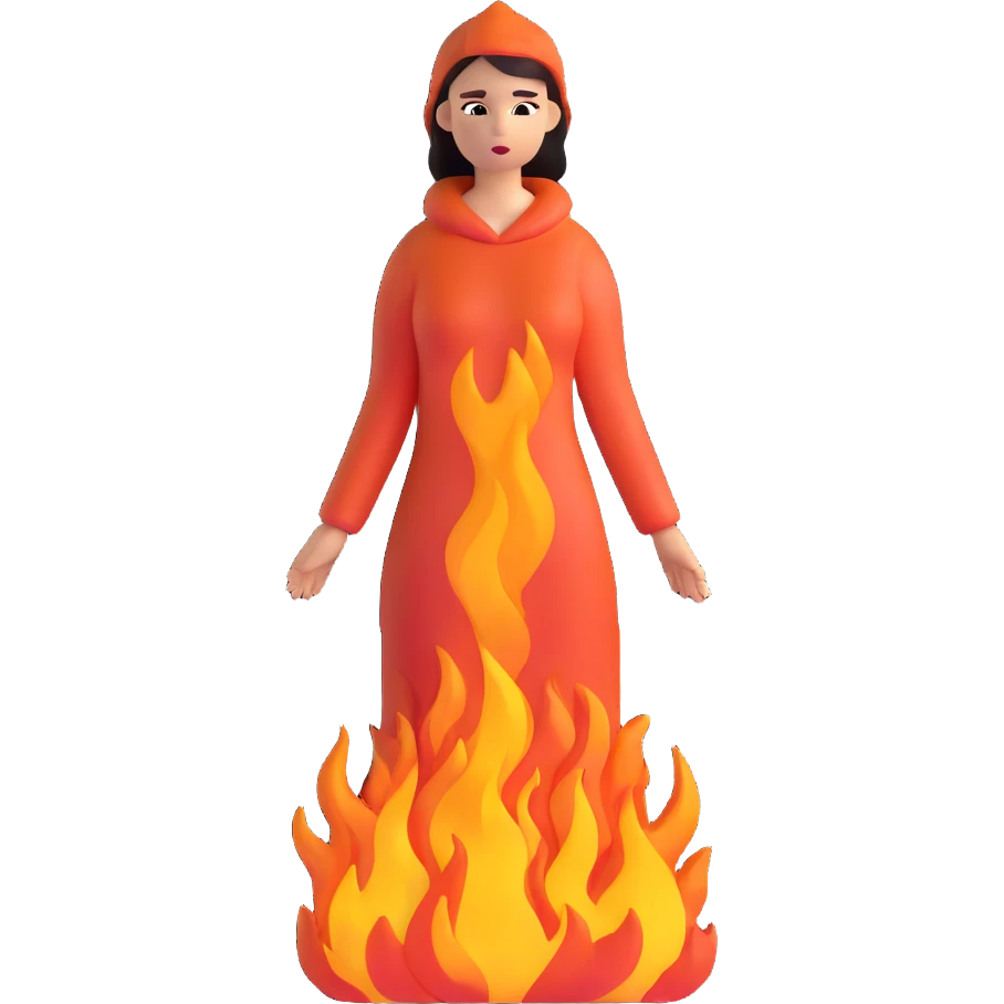 fire woman standing emoji