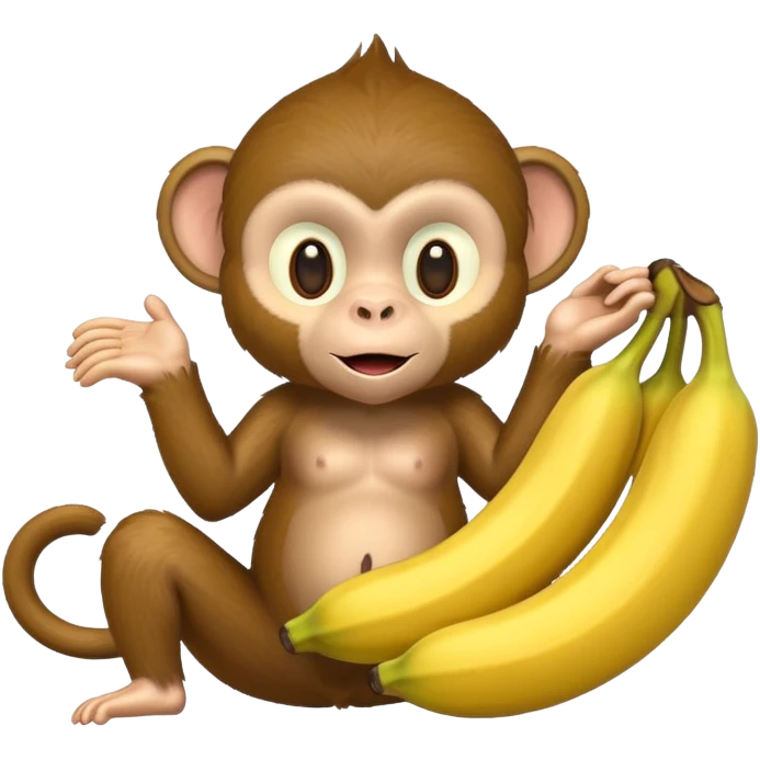 Monkey with bananas emoji