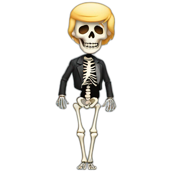 Trump as skeleton emoji